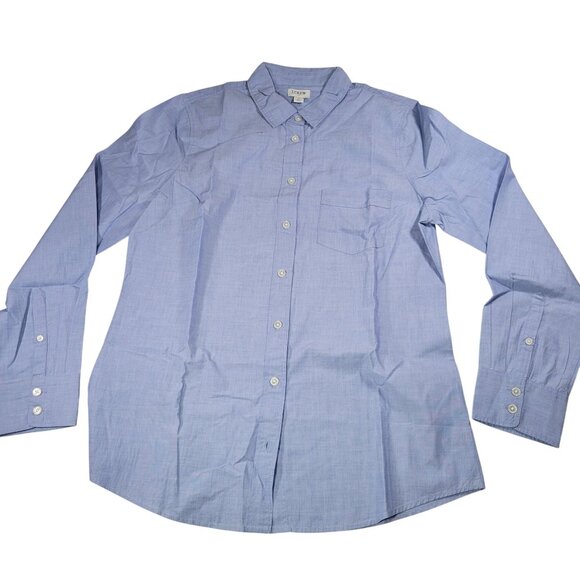 J.Crew Mens Light Blue Button-Up Long Sleeve Shirt M 100% Cotton Slim Fit - Picture 1 of 8